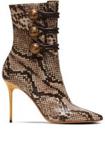 Balmain bottes Alma 95 mm en cuir - Marron - thumbnail