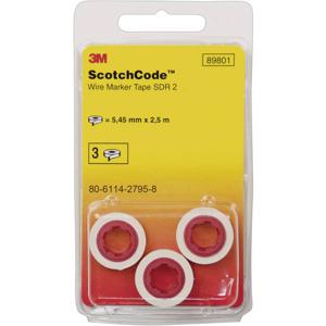 Scotchcode kabelmarkering-navulrol Cijfer 8 80-6114-2801-4 Wit 3M