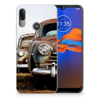 Motorola Moto E6 Plus Siliconen Hoesje met foto Vintage Auto - thumbnail