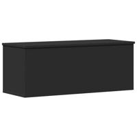 vidaXL Opbergbox 90x35x35 cm bewerkt hout zwart, speelgoedkist, opbergdoos, opbergbak, opbergkist, dekenkist, opbergkist speelgoed, opberg box