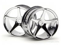 HPI - Super star wheel 57x35mm (2.2") chrome(super nitro) (3032) - thumbnail