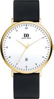 Danish Design IQ15Q1188 Horloge staal-leder zilverkleurig-zwart 41 mm