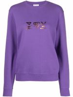 Saint Laurent sweat à logo imprimé - Violet