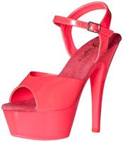 Pleaser Sky-309uv open sandalen voor dames, roze, 37 EU