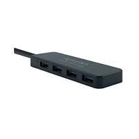 AISENS A106-0399 USB 3.0 HUB type A/M-4xtype A/H, zwart, 30 cm