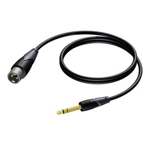 Procab CLA724/3 verloopkabel 1x XLR male naar 1x Stereo jack 3m