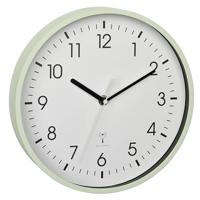 TFA Dostmann analoge radiogestuurde wandklok, 60.3550.04, hoogste nauwkeurigheid, modern, analoog, glazen kap, voor kantoor, thuis, cadeau, 245 x 245 x 42 mm, mint