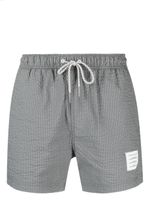 Thom Browne short de bain à rayures - Gris