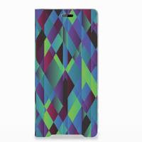 Sony Xperia XZ3 Stand Case Abstract Green Blue