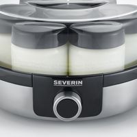 Severin 3521 Yoghurtmaker RVS (geborsteld), Zwart - thumbnail