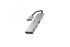 Sitecom CN-411 laptop dock & poortreplicator Bedraad USB 3.2 Gen 1 (3.1 Gen 1) Type-C Zilver