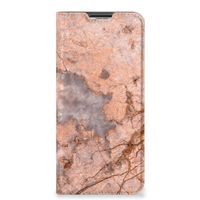 OPPO A54s | A16 | A16s Standcase Marmer Oranje - thumbnail