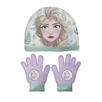 Disney handschoenen en muts Frozen II acryl paars 3 delig Disney handschoenen en muts Frozen II acryl paars 3 delig