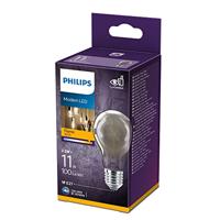 Philips LED-lamp - Warmwit licht - E27 - 11 W - Zwart - Energiezuinige LED-verlichting - Decoratieve filamentlamp