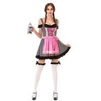 Oktoberfest Dirndl Jurk Zwart/Roze