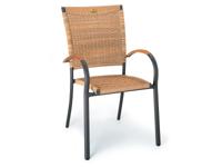 Tuinstoel ROMANTIQUE antraciet/bruin