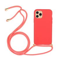 Lunso - Backcover hoes met koord - iPhone 12 Pro Max - Rood