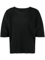 Homme Plissé Issey Miyake t-shirt à design plissé - Noir