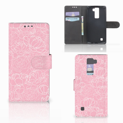 LG K8 Hoesje White Flowers