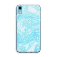 Waterverf blauw: iPhone XR Transparant Hoesje