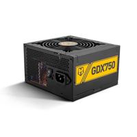 NOX Hummer GDX 750W 80 PLUS Gold - Voeding 750W, ATX 3.1, S-ATA, PCIE 5.1 12V-2x6, Ultrastille 120mm ventilator, Ingang 240V, Zwart