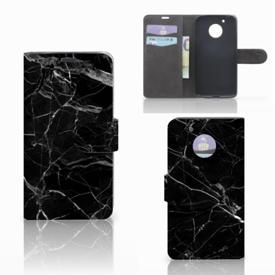 Motorola Moto G5 Bookcase Marmer Zwart - Origineel Cadeau Vader Motorola Moto G5 Bookcase Marmer Zwart - Origineel Cadeau Vader
