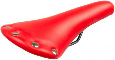 M Wave zadel racefiets 278 x 153 mm imitatieleer rood