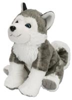 Wild Republic knuffel husky junior 30 cm pluche wit/grijs