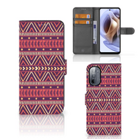 Motorola Moto G31 | G41 Telefoon Hoesje Aztec Paars