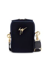 Giuseppe Zanotti sac Thoby à plaque logo - Bleu