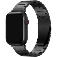 By Qubix - Titanium band - Zwart - Compatible met Apple watch 38mm / 40mm / 41mm / 42mm - Compatible Apple watch bandjes