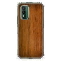 Nokia XR21 Stevig Telefoonhoesje Donker Hout