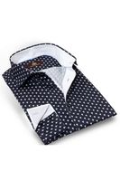 Circle of Gentlemen Slim Fit Overhemd Marine, Motief - thumbnail