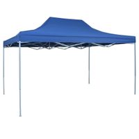 Partytent inklapbaar 3x4 m staal blauw