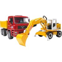 bruder MAN TGA Kiepwagen met Liebherr kraan modelvoertuig 02751