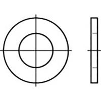 TOOLCRAFT Onderlegring Staal Galvanisch verzinkt 100 stuk(s) TO-5433768