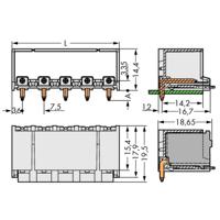 WAGO 2092-3423 Male behuizing (board) 2092 Totaal aantal polen: 3 Rastermaat: 7.50 mm Inhoud: 100 stuk(s)