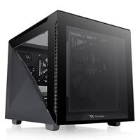 Thermaltake Divider 200 TG Black | Micro-ATX-PC-behuizing | 3 x gehard 3 mm glazen zijpaneel | zwart