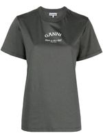 GANNI t-shirt en coton biologique à logo imprimé - Gris