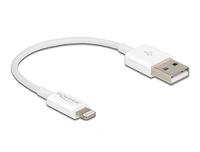 Delock USB data- en oplaadkabel voor iPhone™, iPad™, iPod™ wit 15 cm