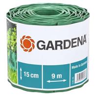 GARDENA gazonrand 15 cm hoog: Ideale gazonafscheiding, ook voor perken, 9 m, voorkomt verspreiding van wortels, hoogwaardig kunststof, groen (538-20), standaard