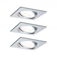 Paulmann 93438 Inbouwlamp Set van 3 stuks 19.5 W Aluminium (gedraaid)