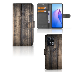 OPPO Reno8 Pro Book Style Case Steigerhout