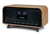 THOMSON Bluetooth-radio, vintage, cosy, 30 W, FM-radio, dual-alarm, Écran LCD, USB-C-oplader, Alim, 230 V