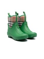 Burberry Kids bottines zippées à motif Vintage Check - Vert