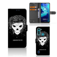 Telefoonhoesje met Naam Motorola G8 Power Lite Skull Hair