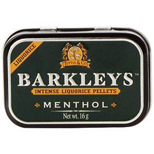 Barkleys Barkleys - Liquorice Pellets Menthol 16 Gram