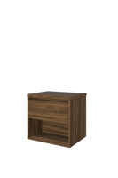 Proline Top wastafelonderkast met afdekplaat en open schap 60 x 46 x 52 cm, cabana oak