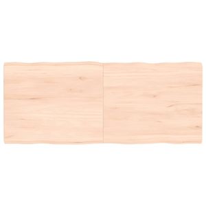 Tafelblad natuurlijke rand 120x50x4 cm massief eikenhout