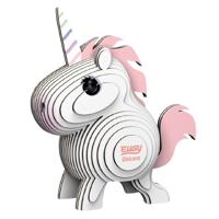 Eugy maak je eigen Unicorn junior 8 x 7,1 cm karton wit/roze